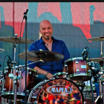 tom with drum set